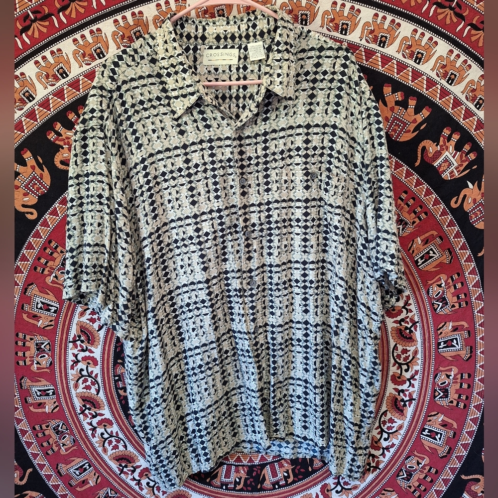 Vintage Crossings Short Sleeve Collared Bowler Shirt
